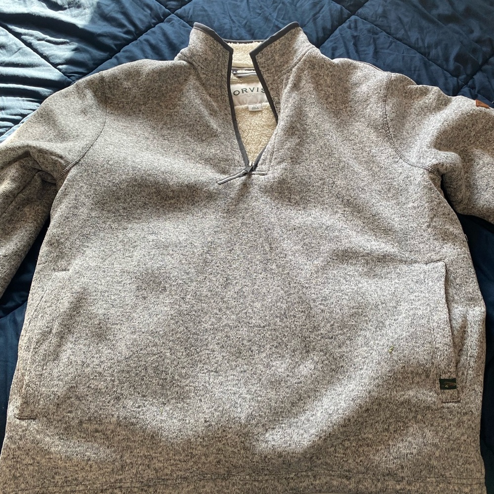 Orvis pull over. Extremely soft and warm.